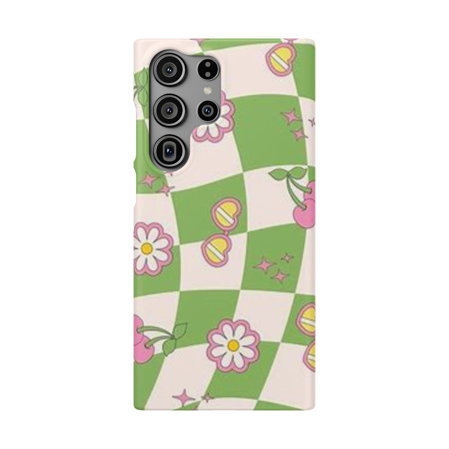 green indie pattern phone case