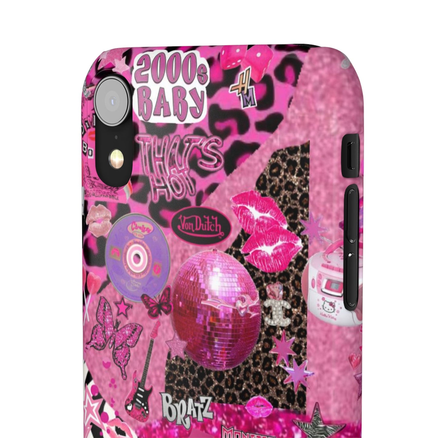 y2k trashy pink phone case