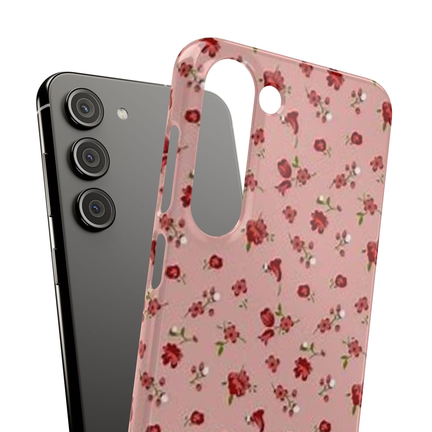 pink flower pattern phone case