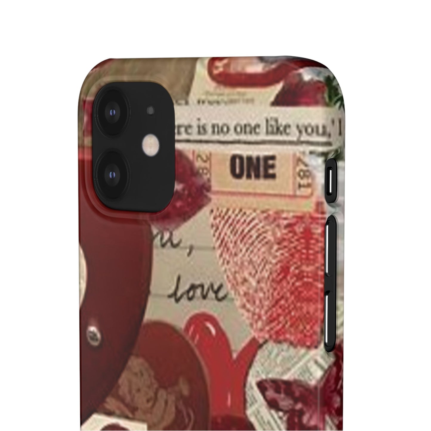 red collage phone case