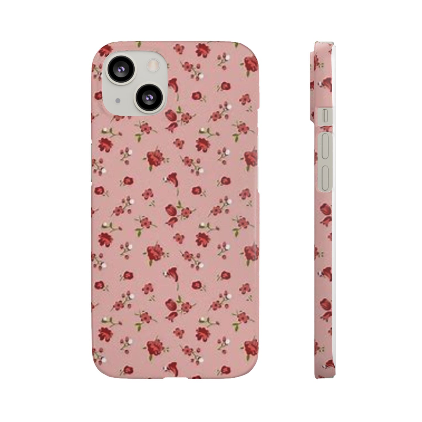 pink flower pattern phone case