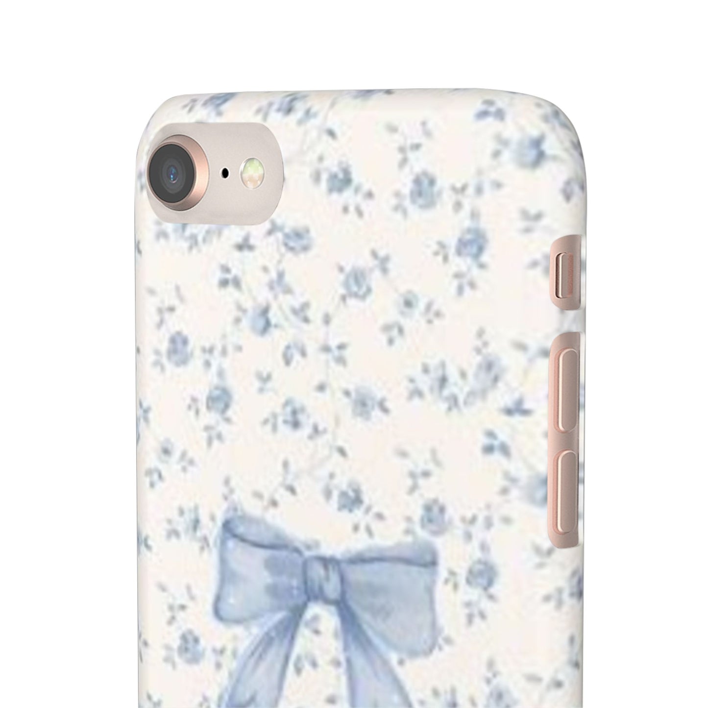 blue flowers and bow phone case