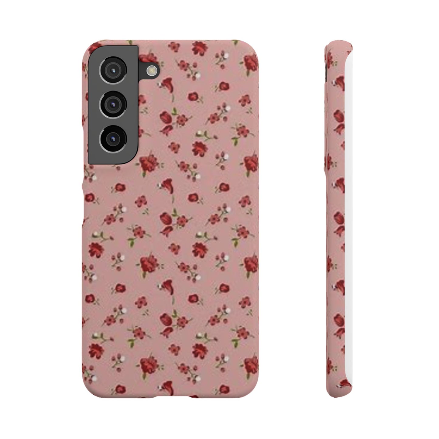 pink flower pattern phone case