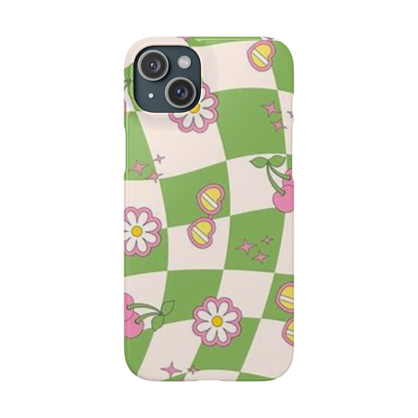 green indie pattern phone case