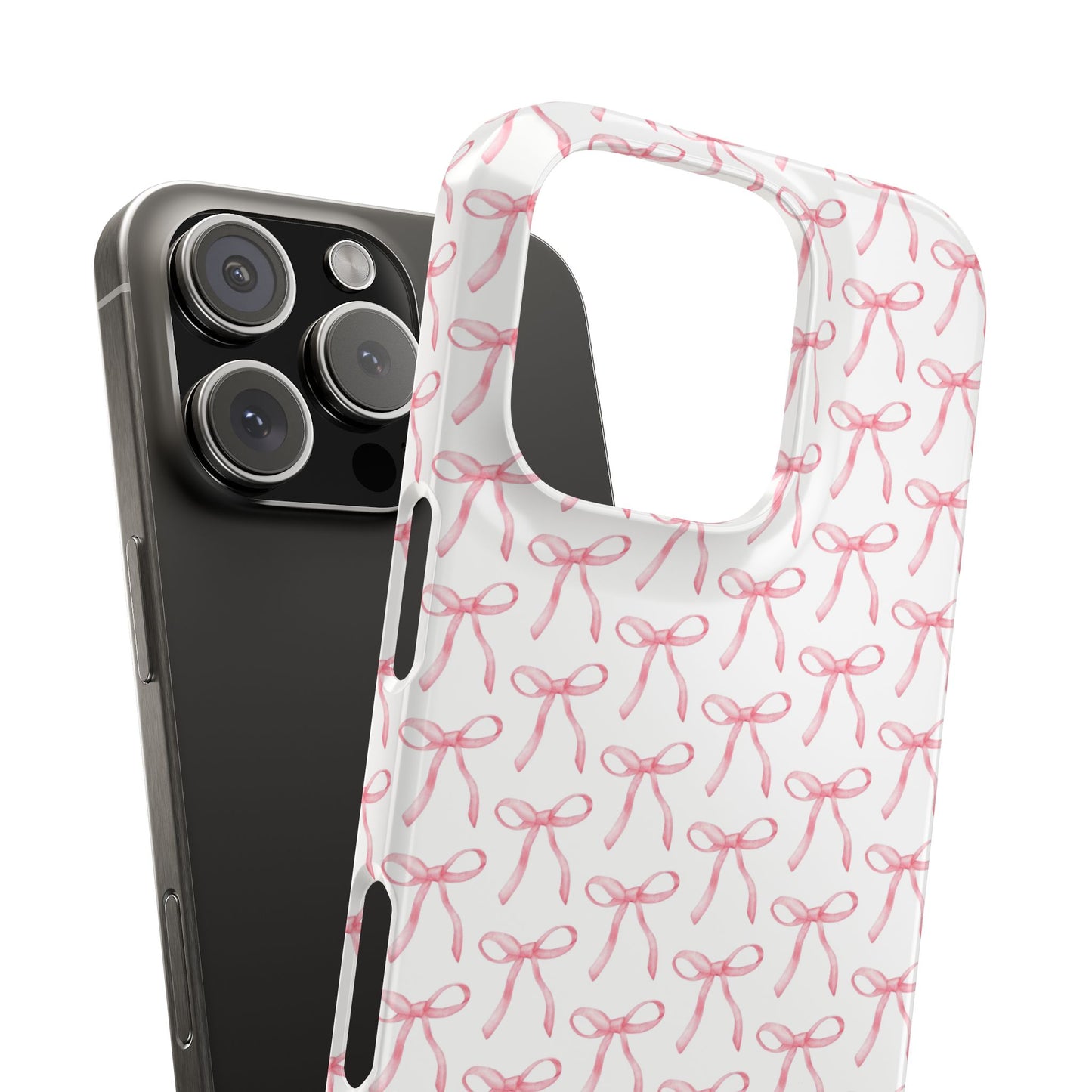 pink bow pattern phone case