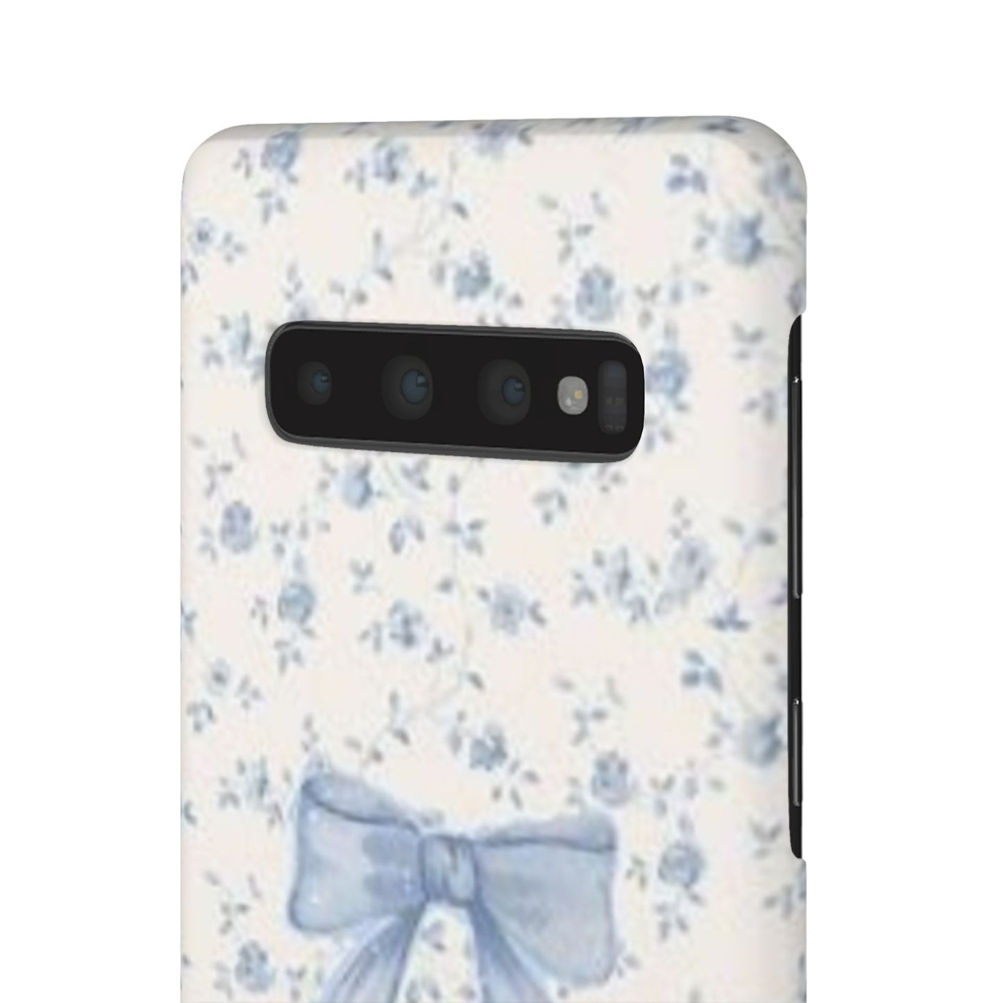 blue flowers and bow phone case