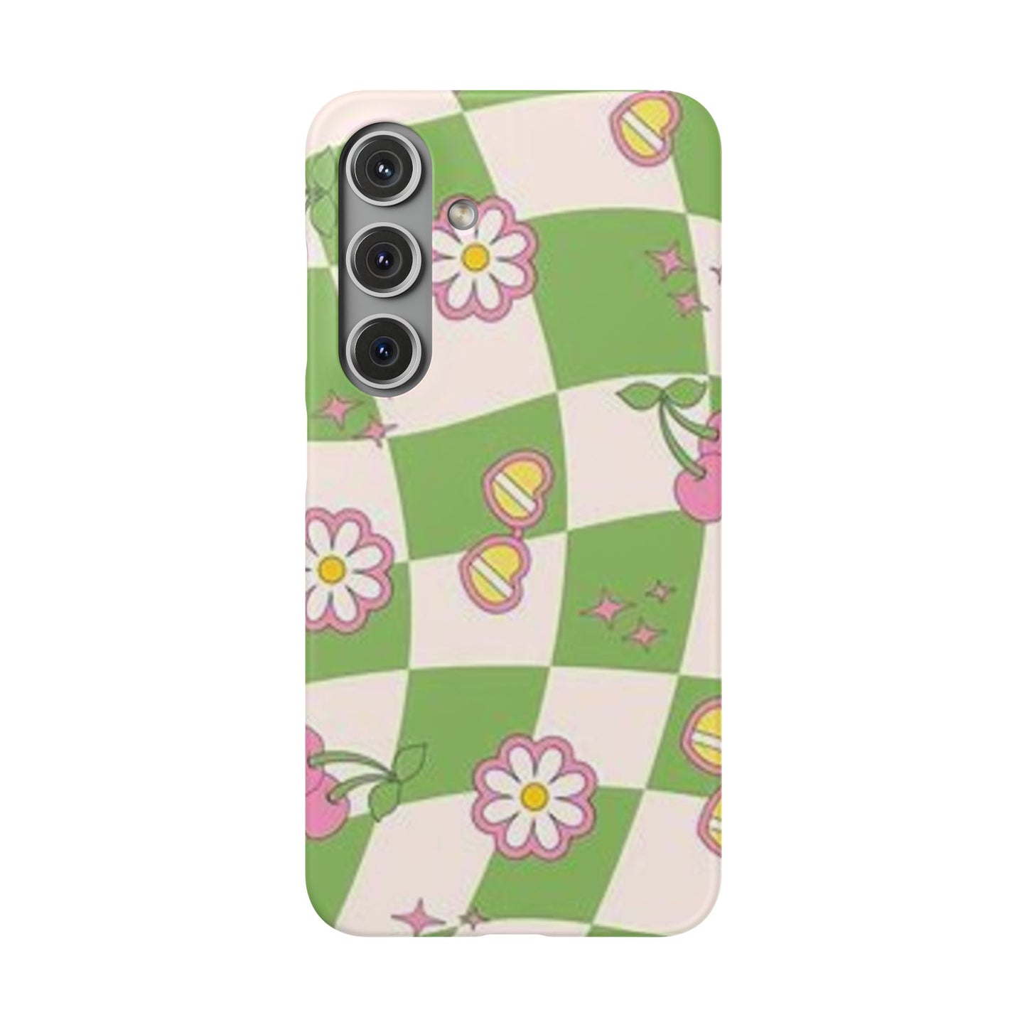 green indie pattern phone case