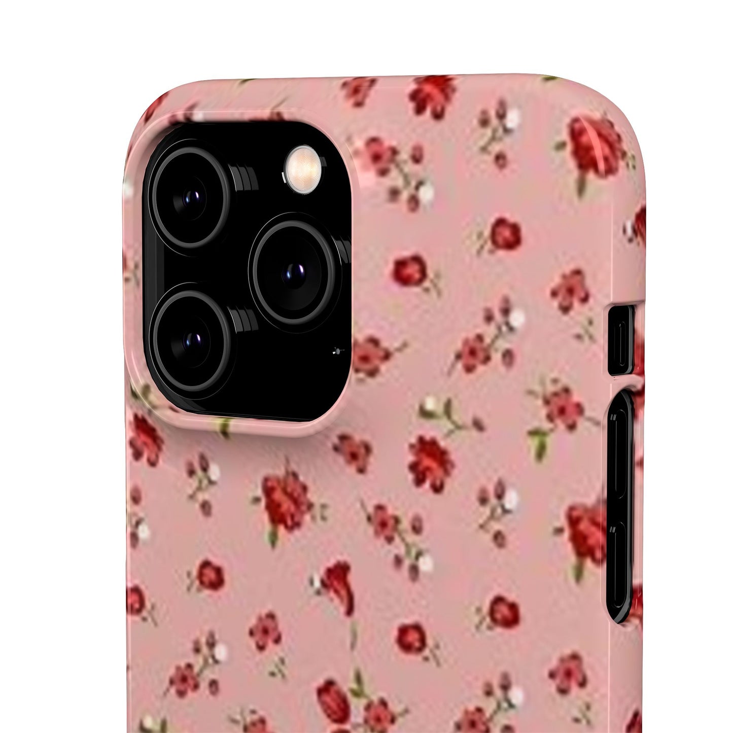 pink flower pattern phone case