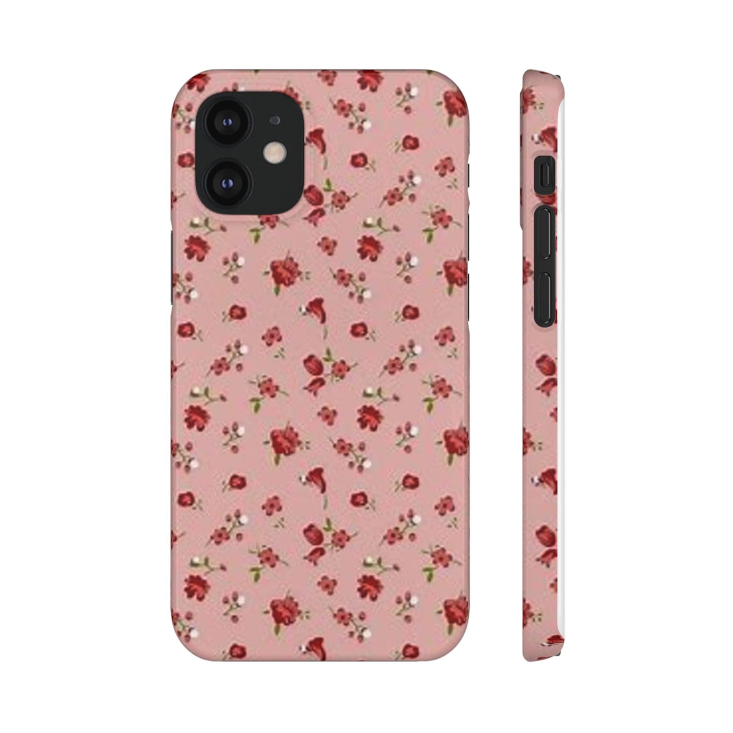 pink flower pattern phone case