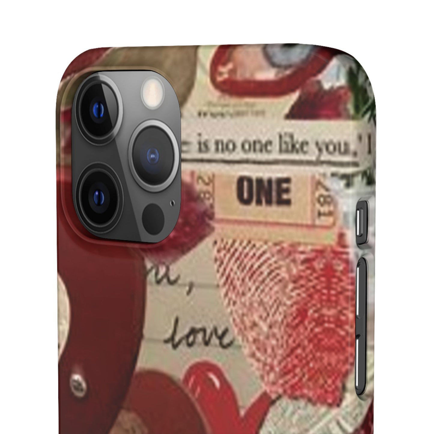 red collage phone case