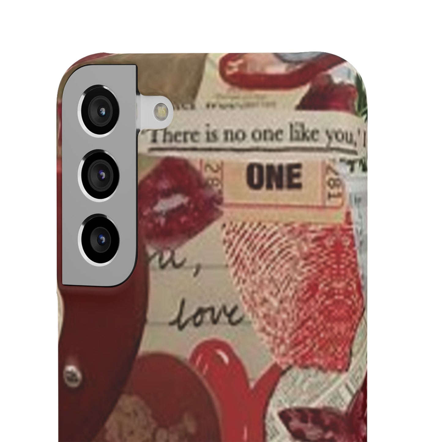 red collage phone case