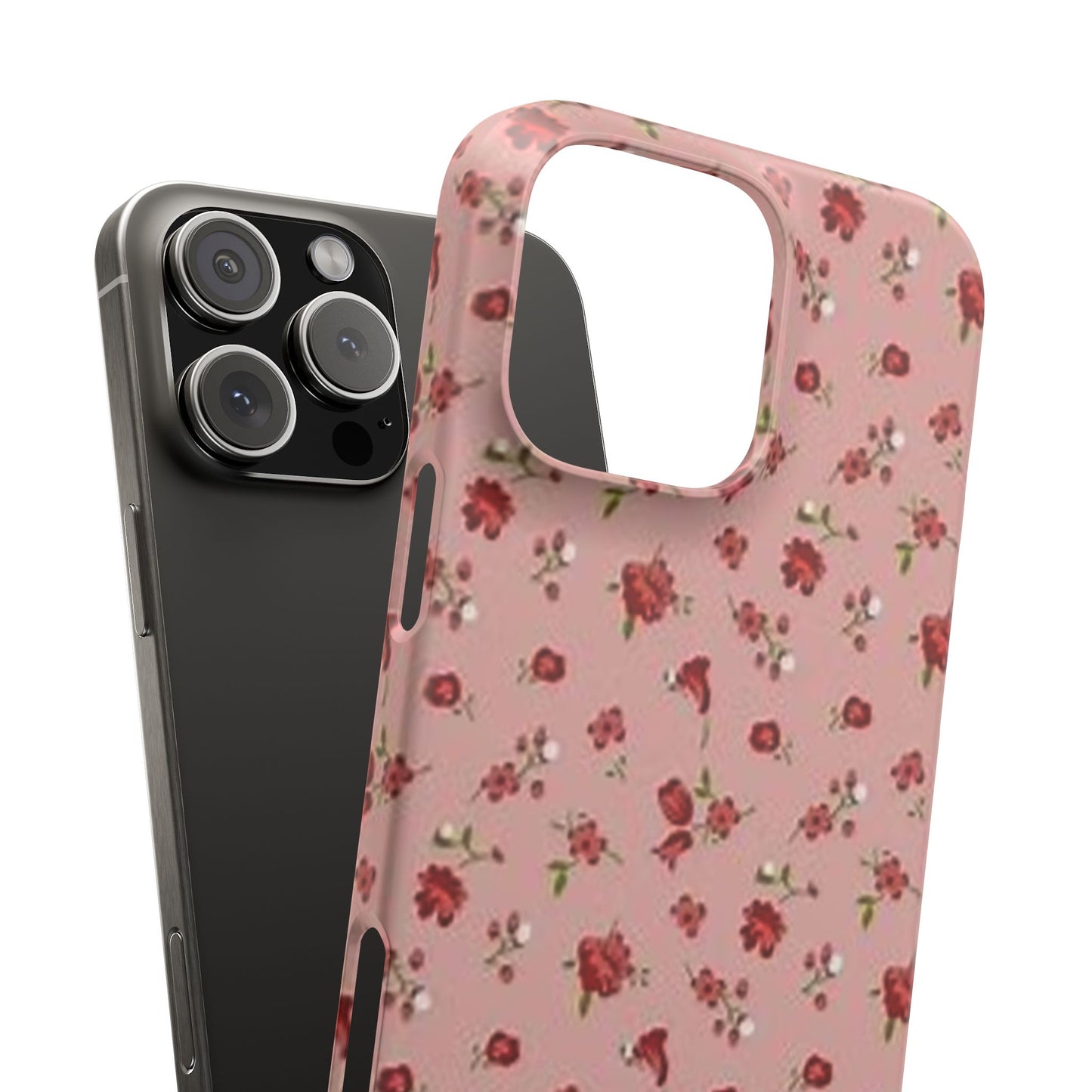 pink flower pattern phone case