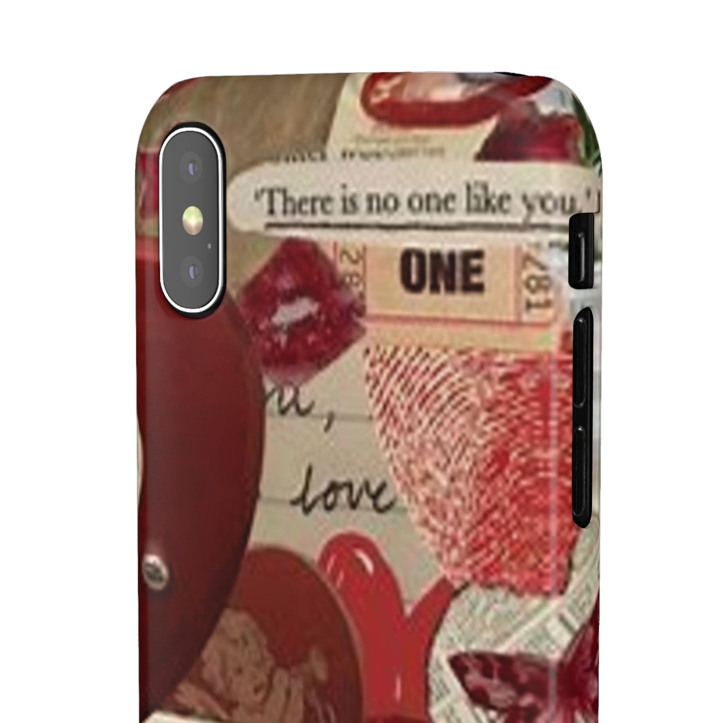 red collage phone case