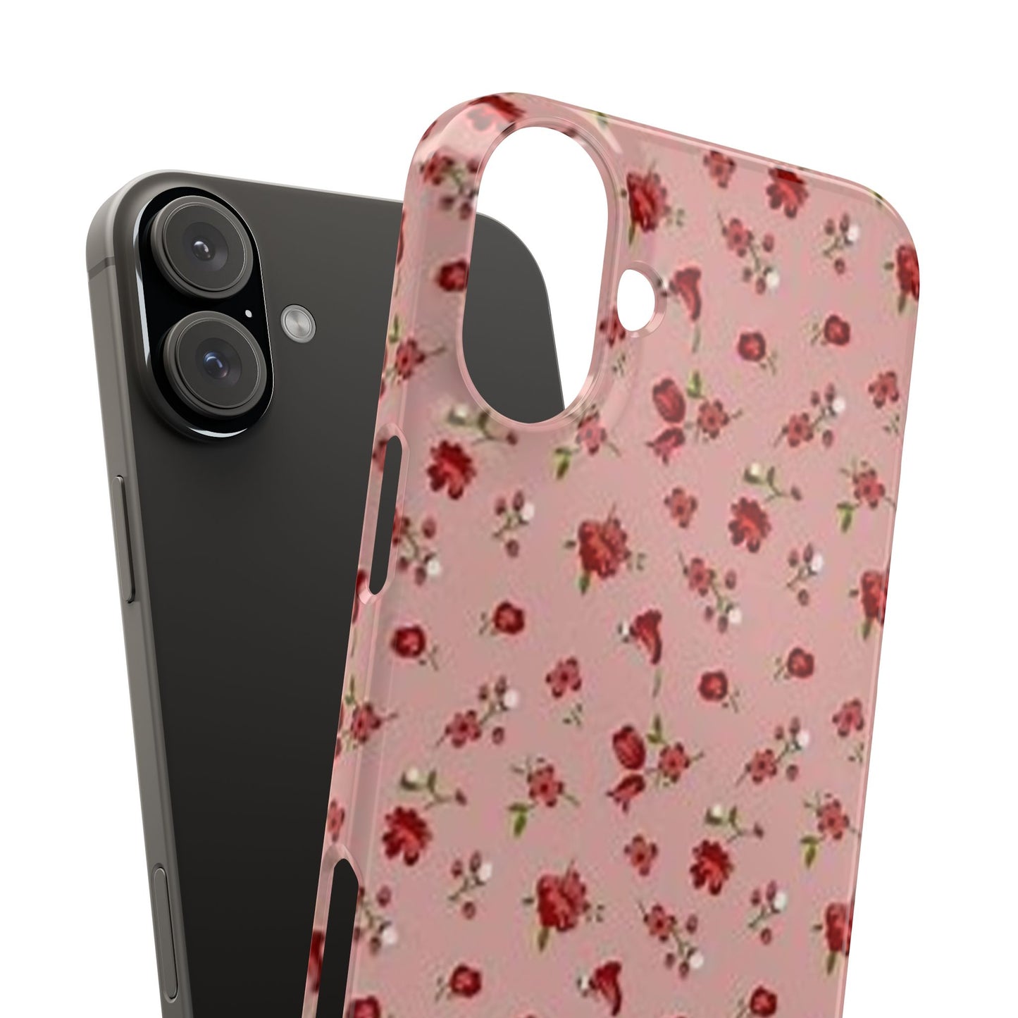 pink flower pattern phone case