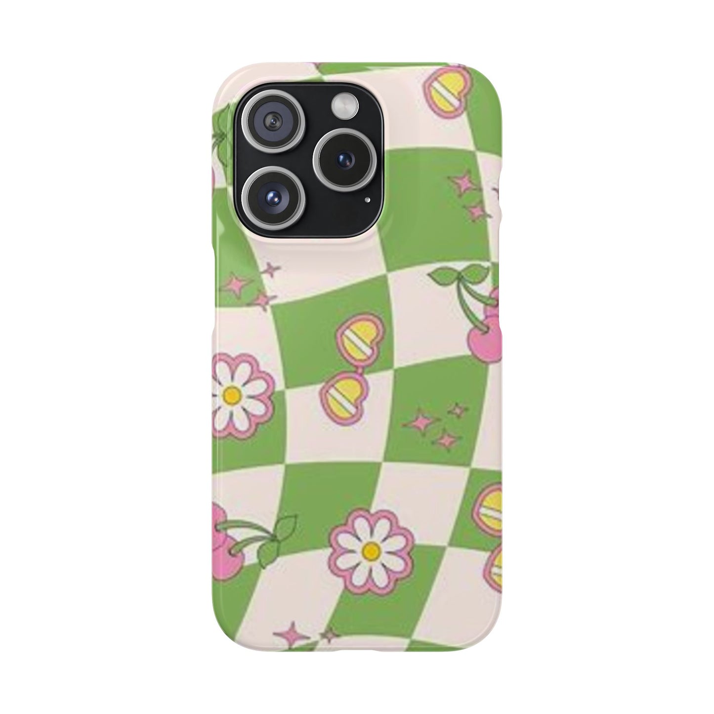 green indie pattern phone case