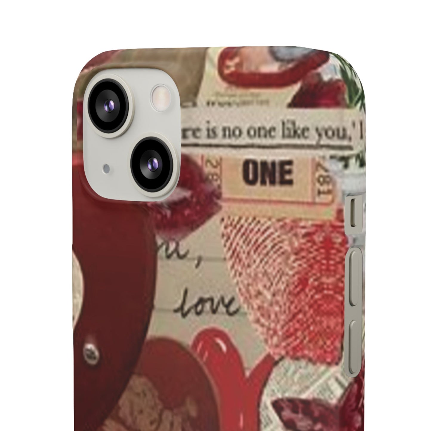 red collage phone case