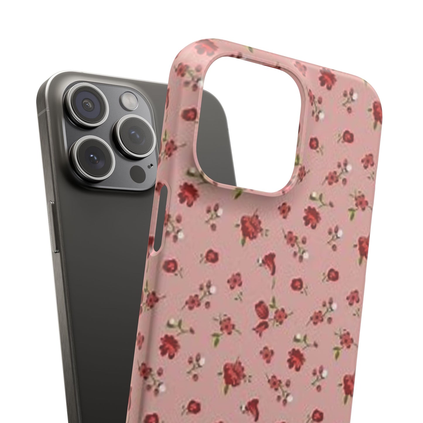 pink flower pattern phone case