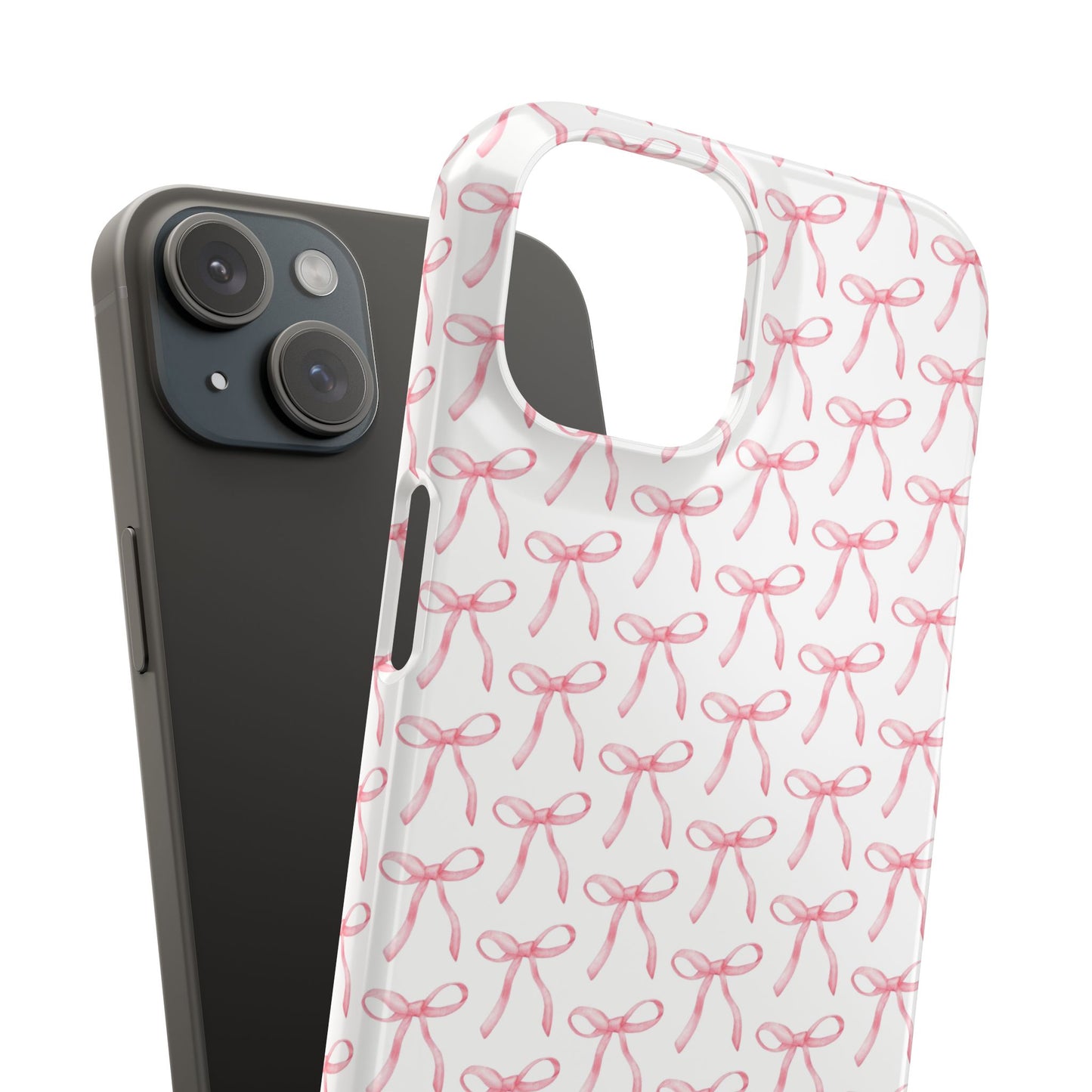 pink bow pattern phone case