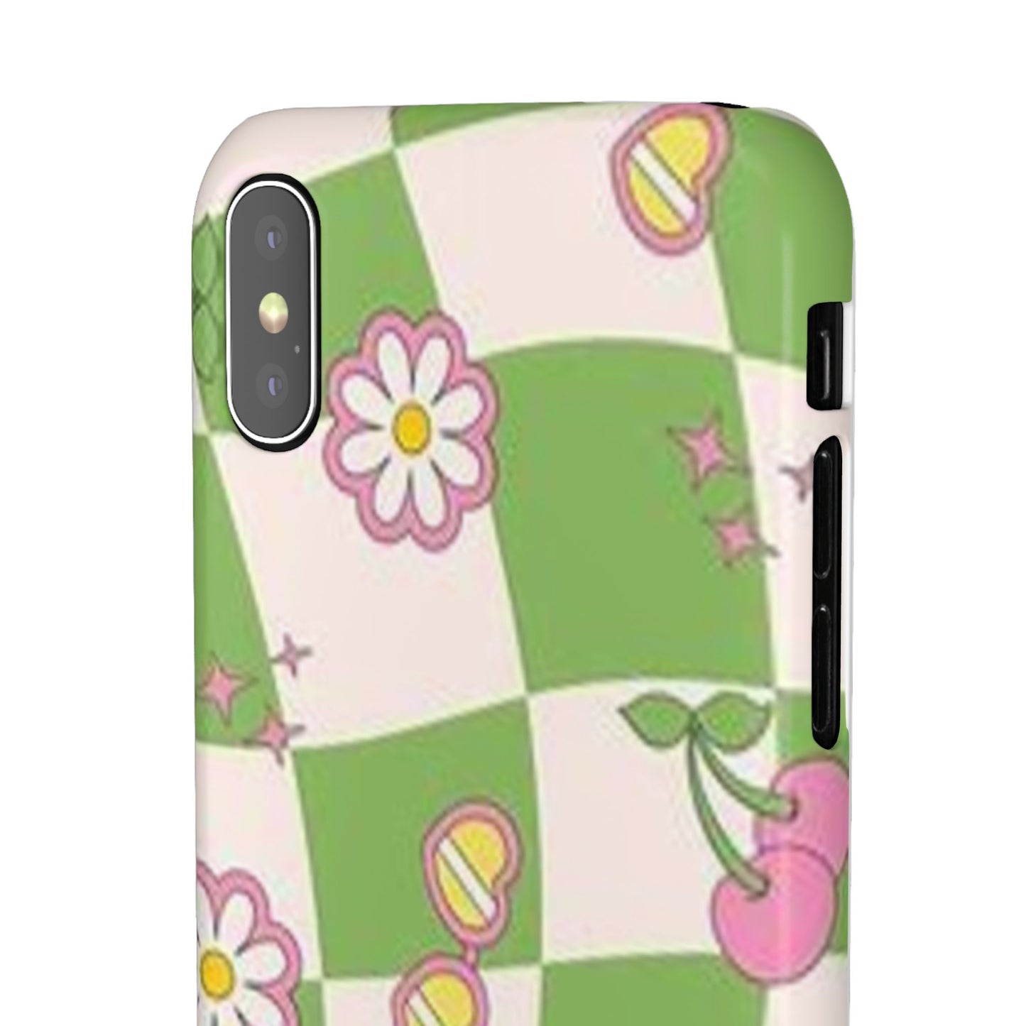 green indie pattern phone case