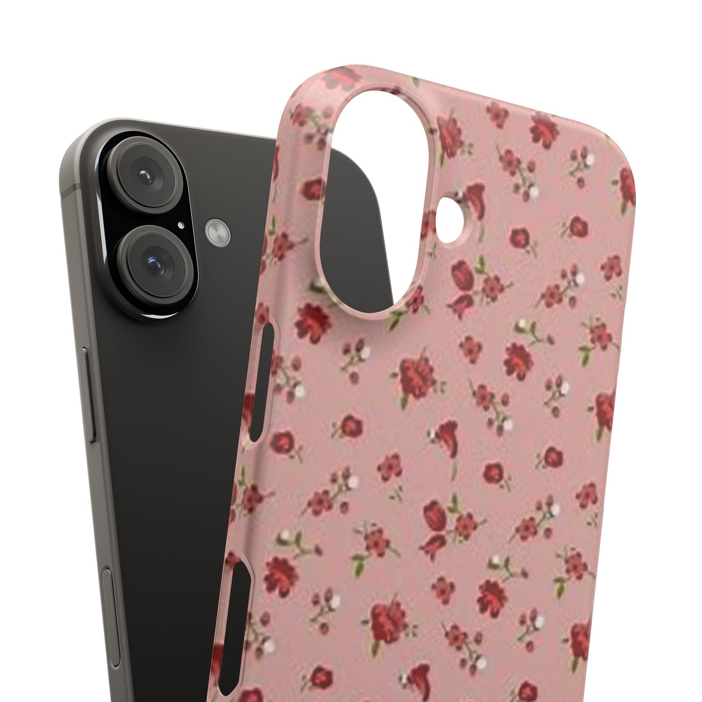 pink flower pattern phone case