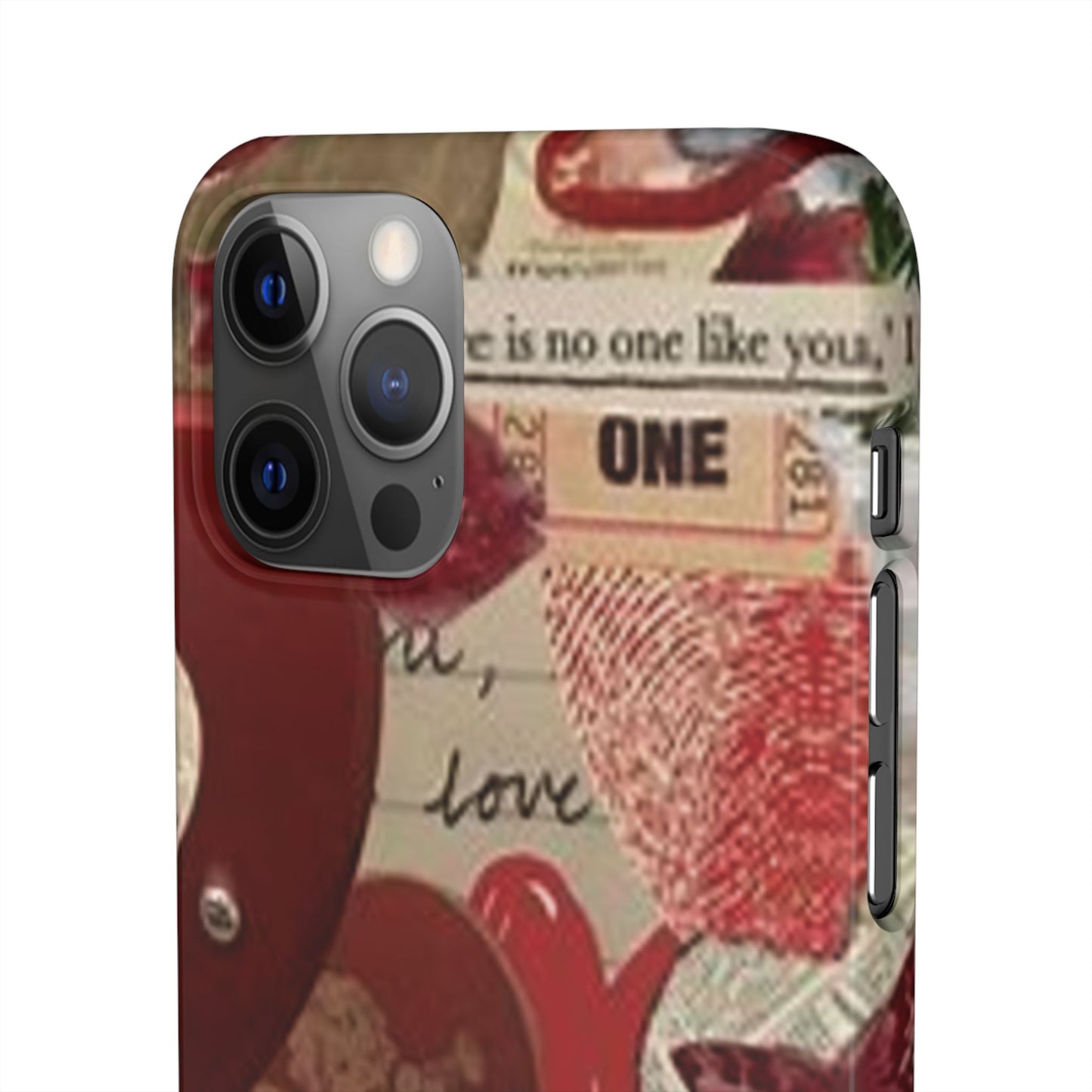 red collage phone case