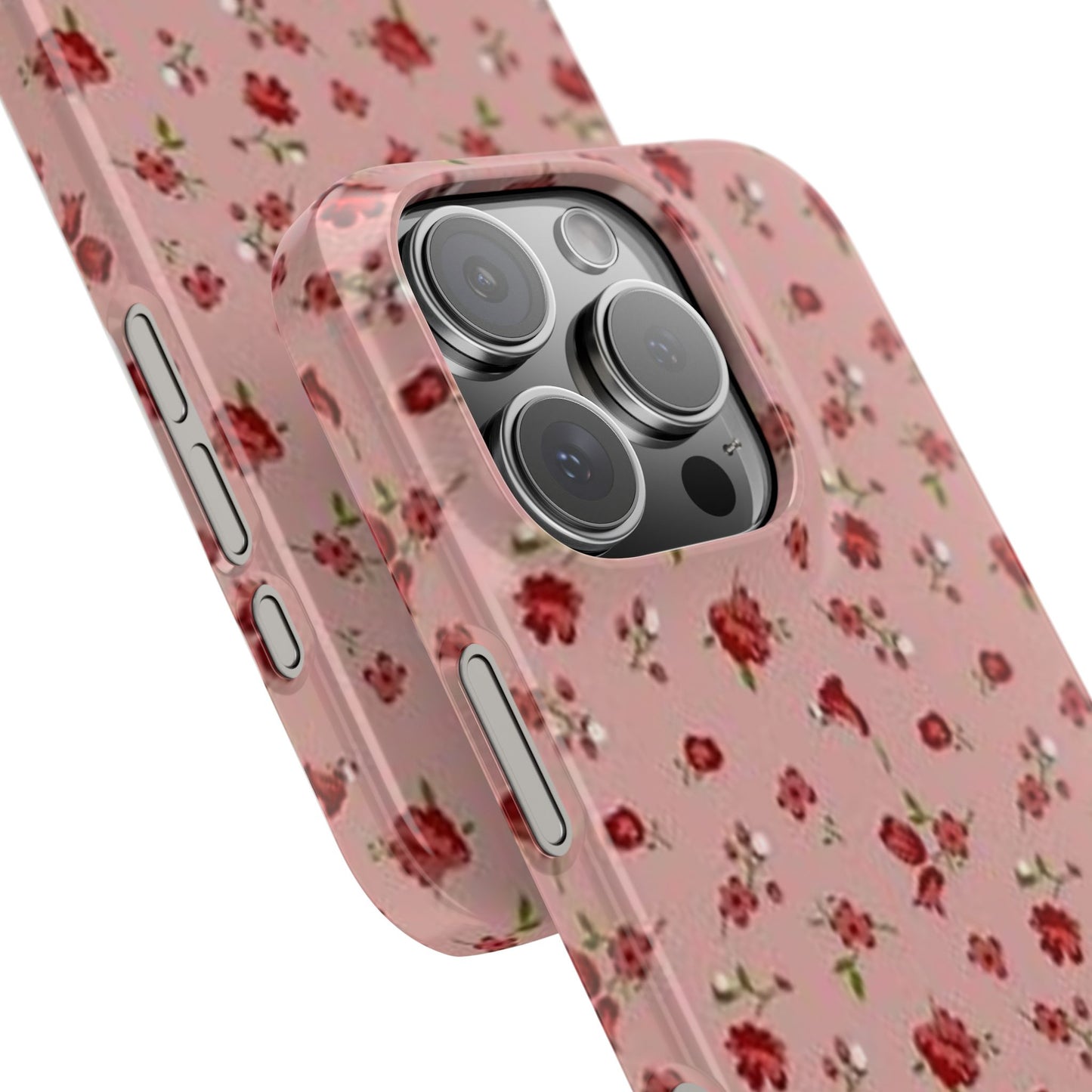 pink flower pattern phone case