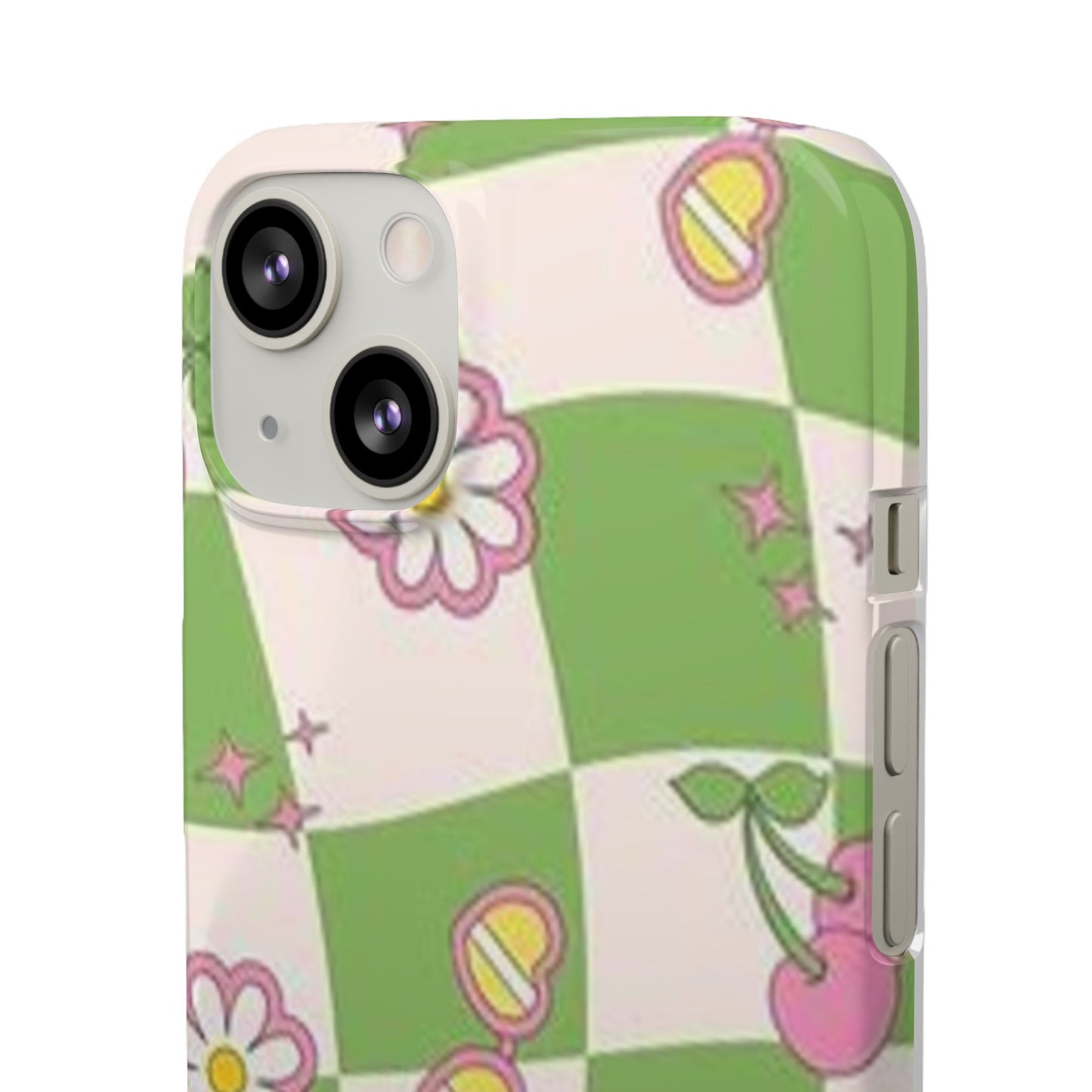 green indie pattern phone case