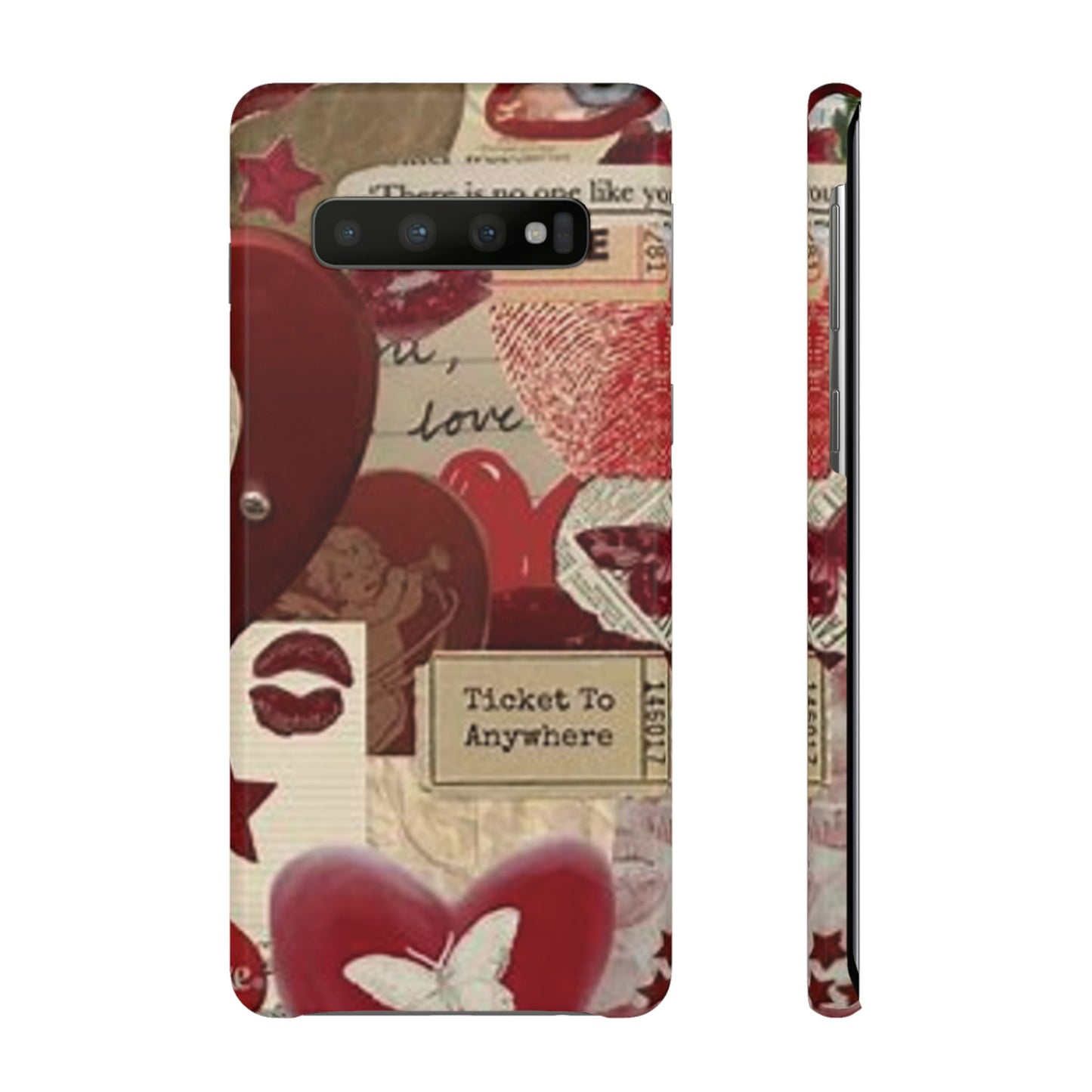 red collage phone case