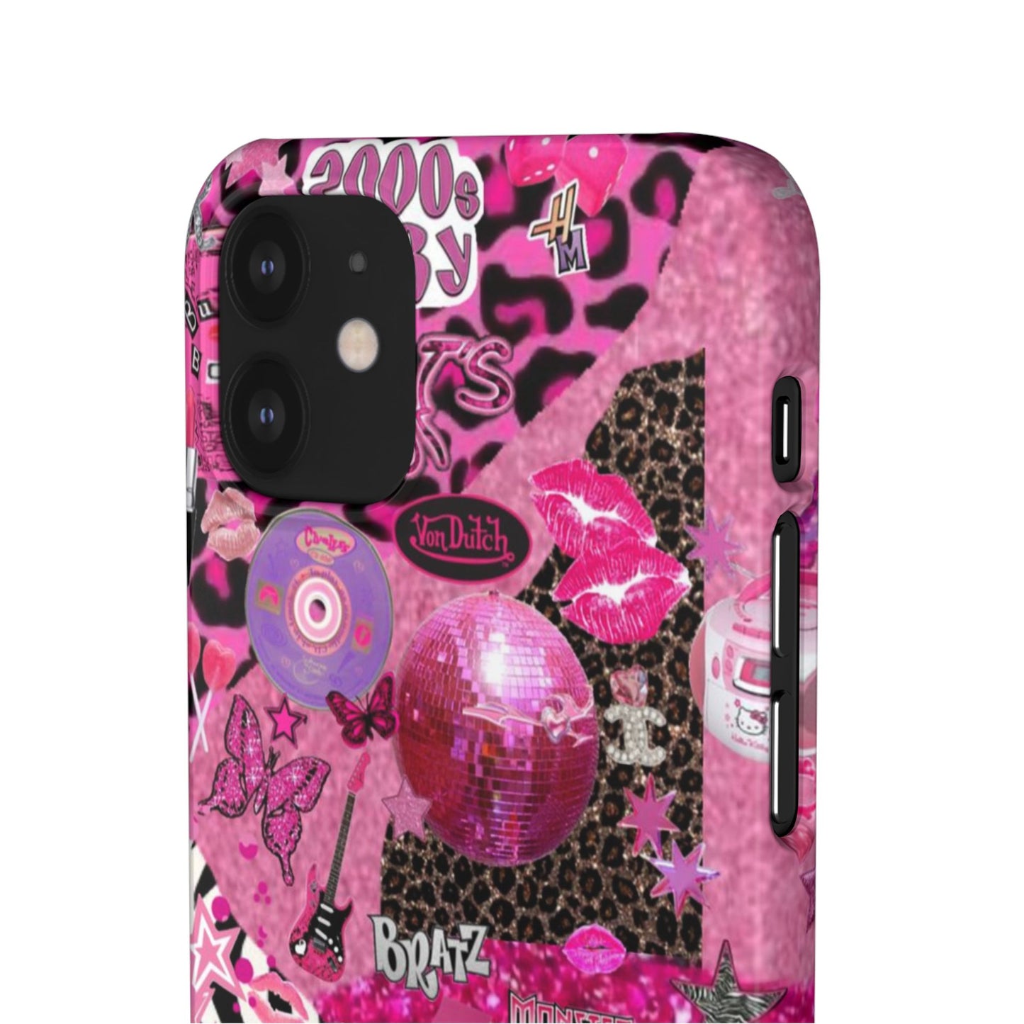 y2k trashy pink phone case