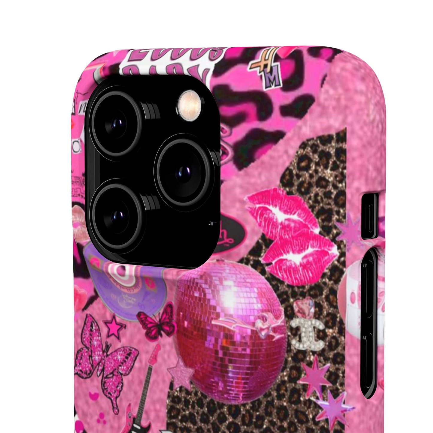 y2k trashy pink phone case