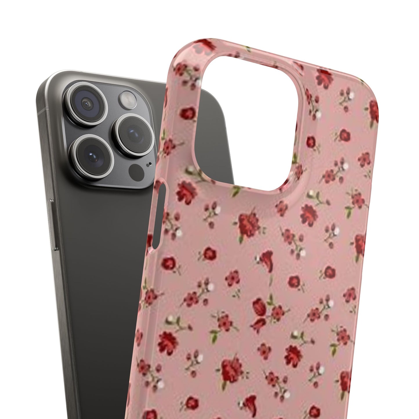 pink flower pattern phone case