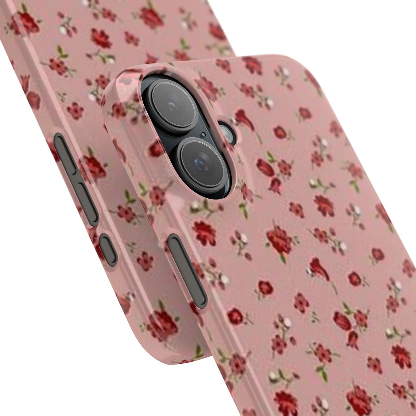 pink flower pattern phone case