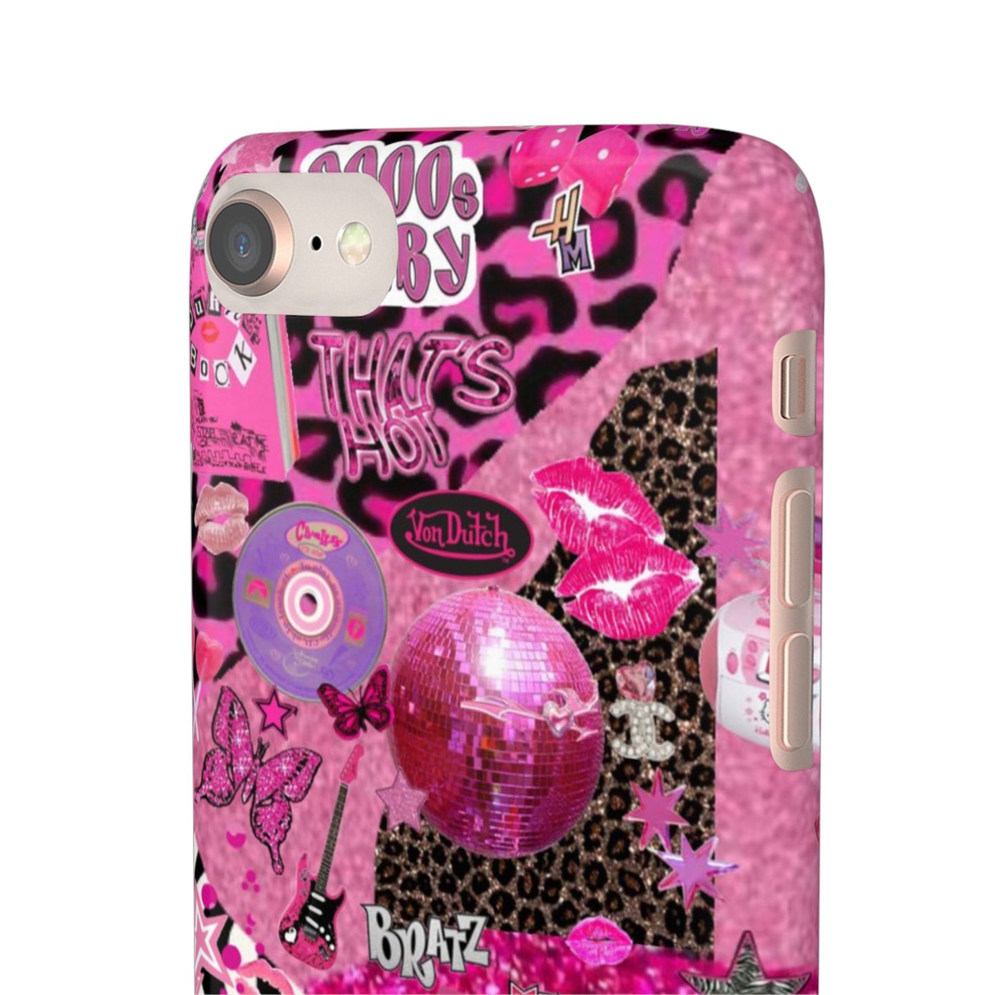 y2k trashy pink phone case