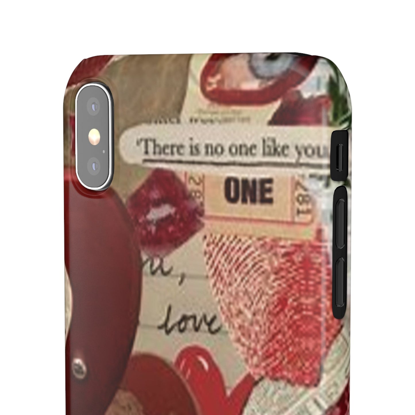 red collage phone case