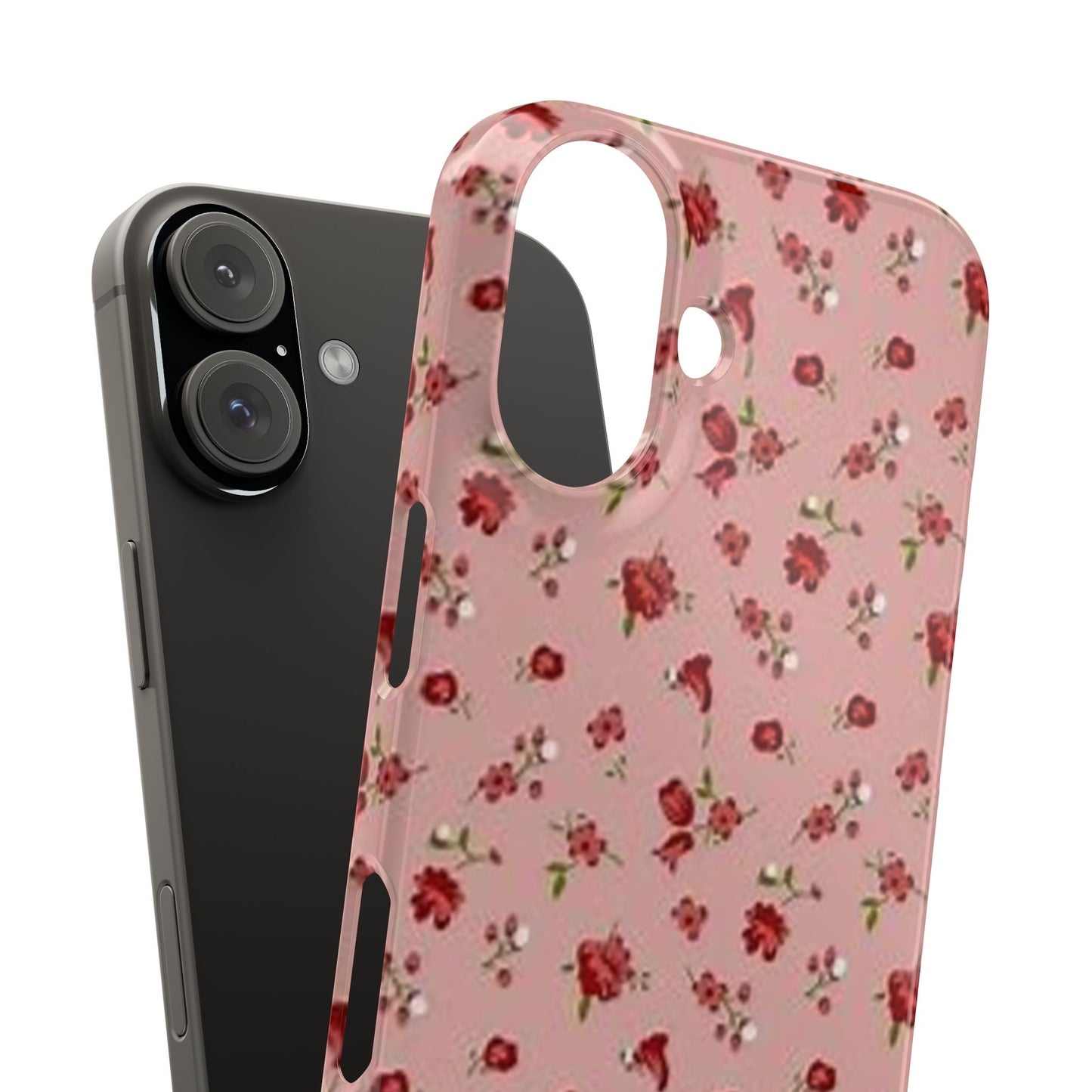 pink flower pattern phone case