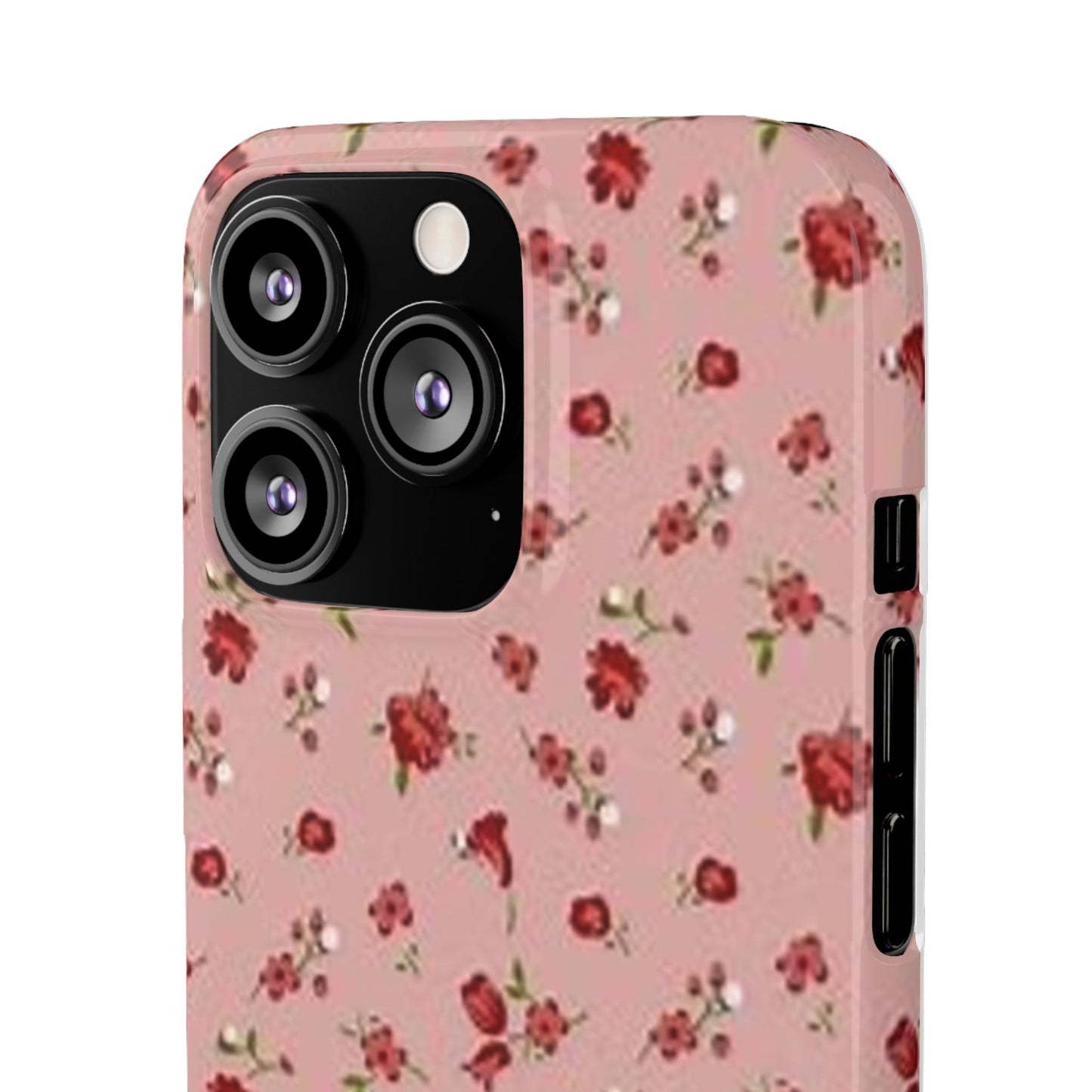 pink flower pattern phone case