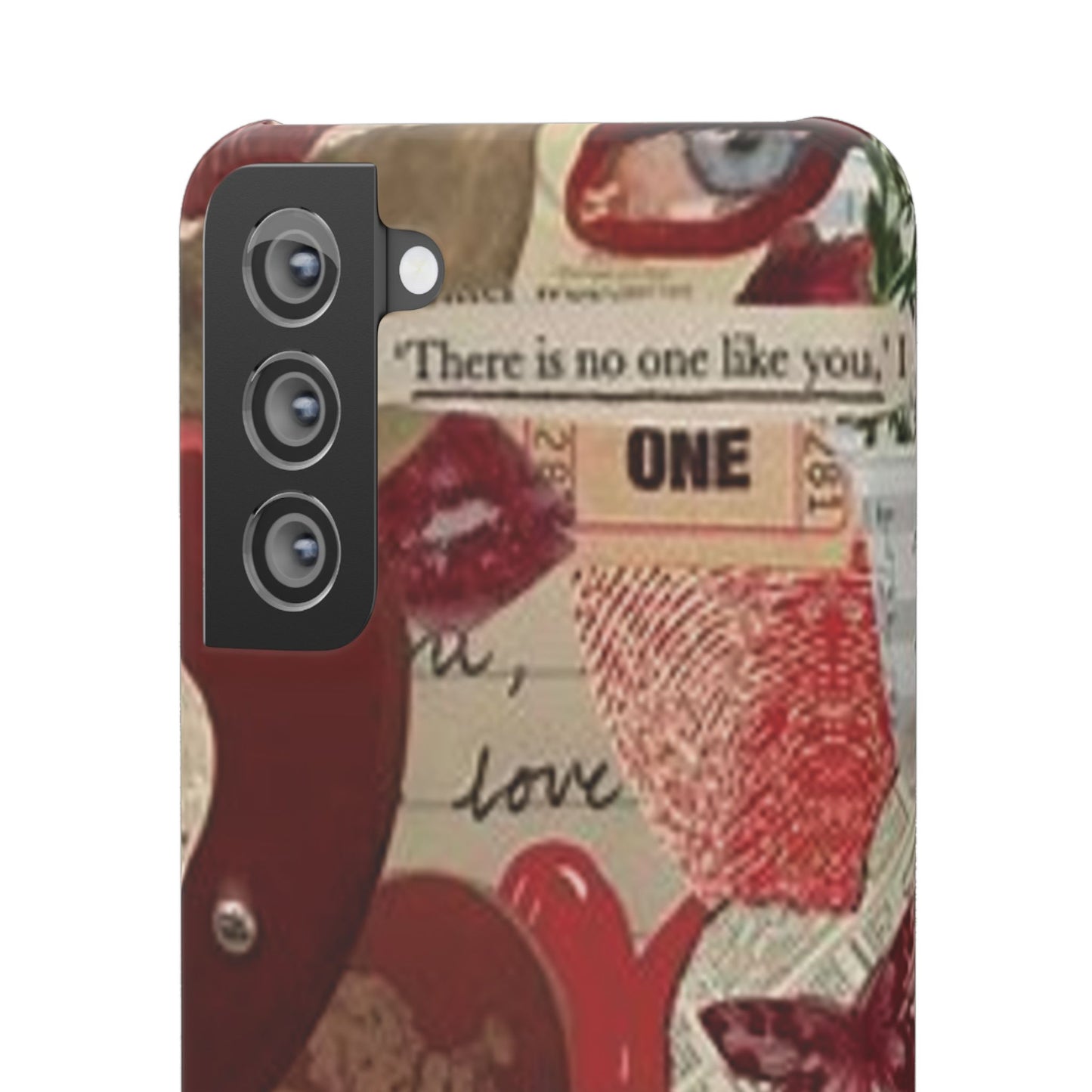 red collage phone case